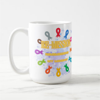 Remission cancer ribbons coffee mug