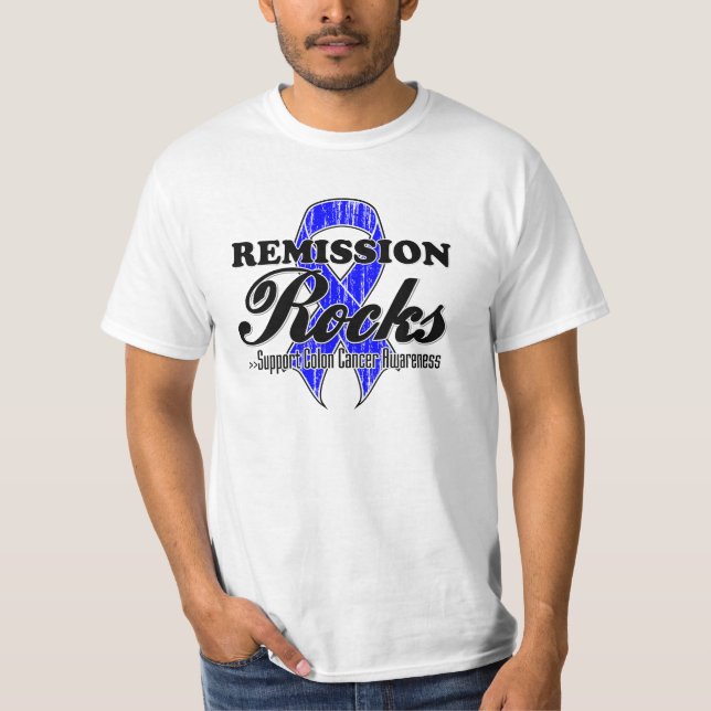 Remission Rocks - Colon Cancer Awareness T-Shirt (Front)