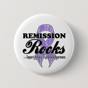 Remission Rocks - Hodgkin's Lymphoma Awareness 6 Cm Round Badge
