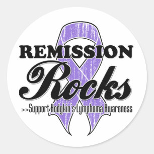 Remission Rocks - Hodgkin's Lymphoma Awareness Classic Round Sticker