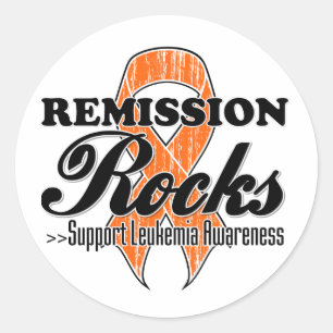 Remission Rocks - Leukaemia Awareness Classic Round Sticker