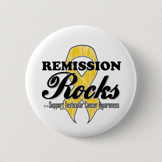 Remission Rocks - Testicular Cancer Awareness 6 Cm Round Badge