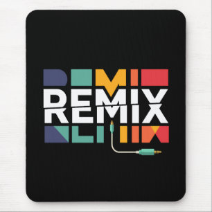 Remix Audio   DJ Music Retro Geometric Graphic Mouse Mat
