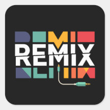 Remix Audio | DJ Music Retro Geometric Graphic