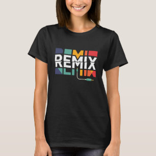 Remix Audio   DJ Music Retro Geometric Graphic T-Shirt
