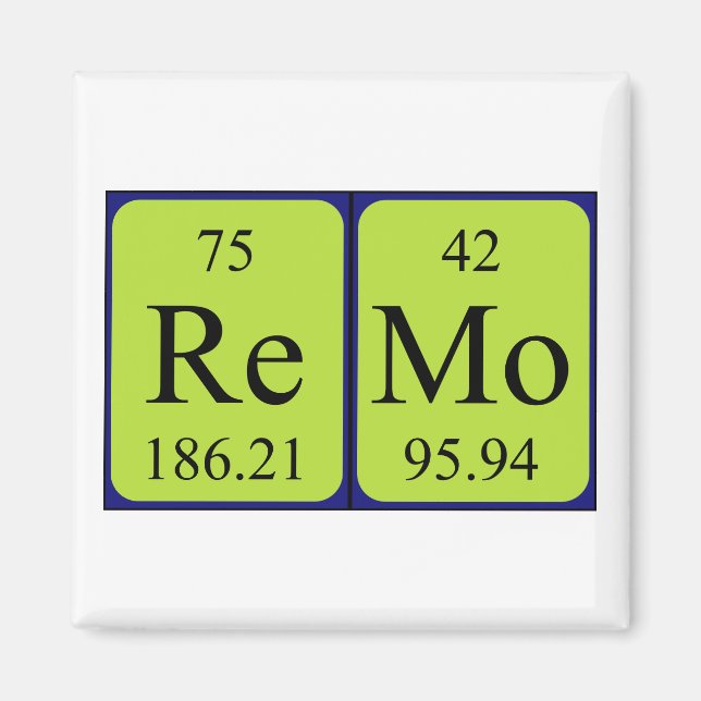 Remo periodic table name magnet (Front)