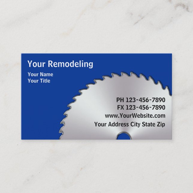 Remodeling Business Cards (Front)