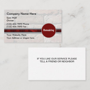 Remodeling Business Cards
