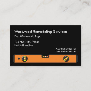 Remodeling Construction Business Card Template
