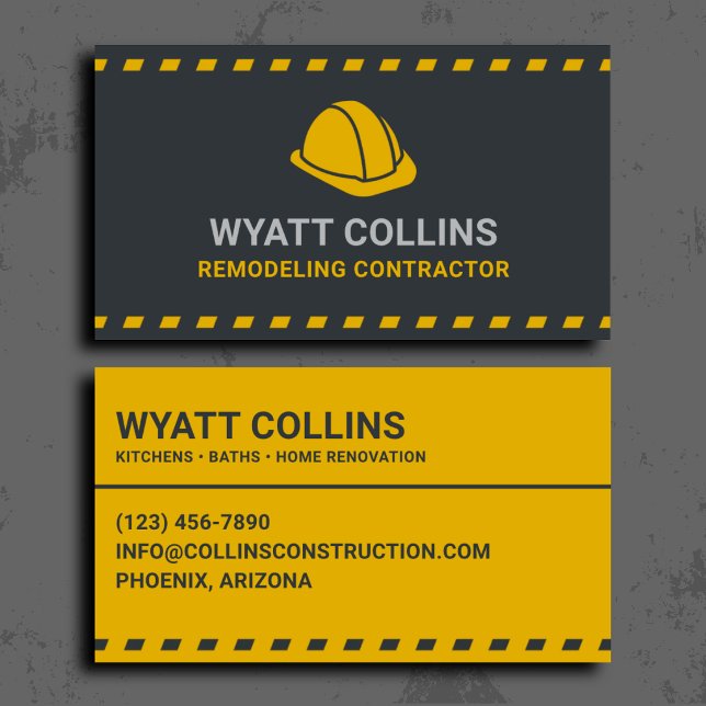 Remodeling Contractor Professional Business Card (Creator Uploaded)