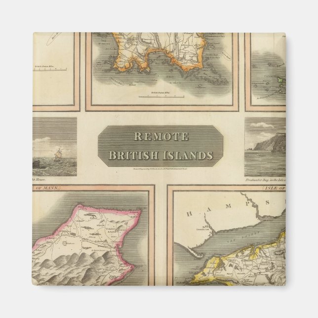 Remote British islands Magnet (Front)