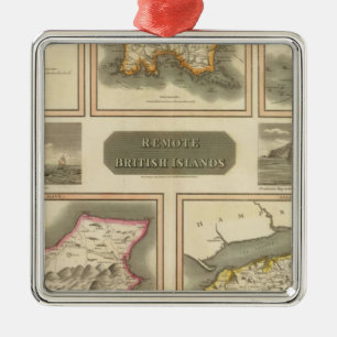 Remote British islands Metal Tree Decoration