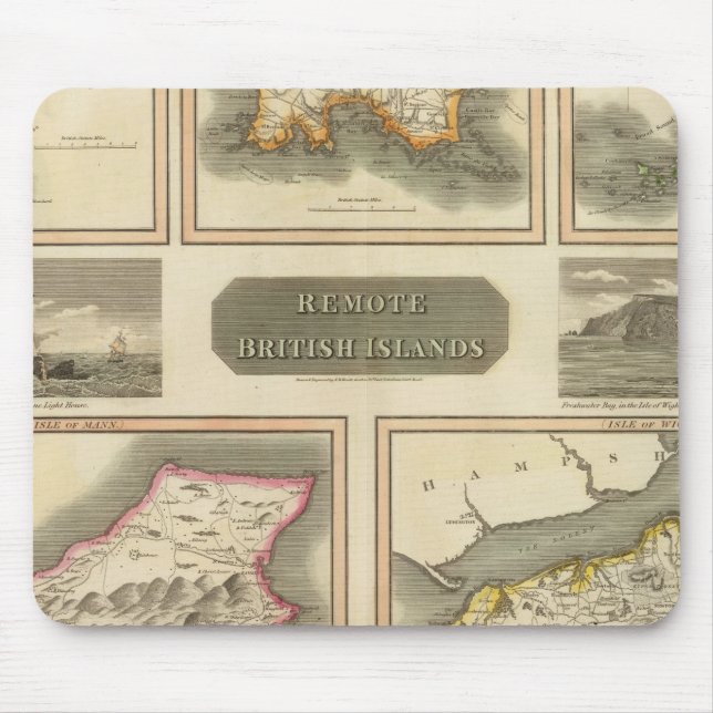 Remote British islands Mouse Mat (Front)