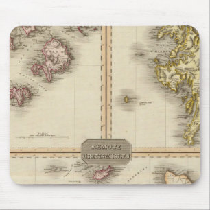 Remote British Isles Jersey and Guernsey Mouse Mat