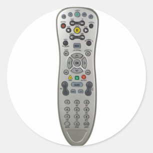 Remote control classic round sticker