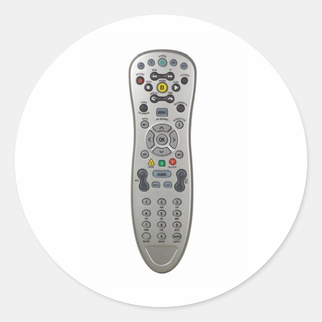 Remote control classic round sticker (Front)