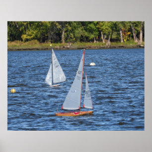 Remote Controlled Sailboats on the Water Poster