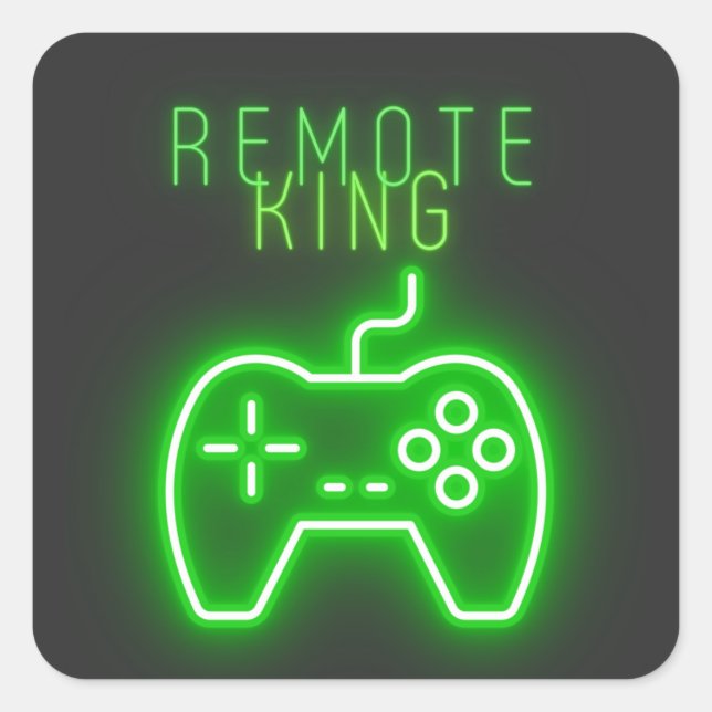Remote King for the game console   Square Sticker (Front)