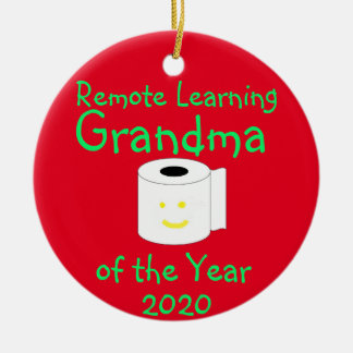 Remote Learning Grandma of the Year Ceramic Tree Decoration
