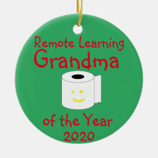 Remote Learning Grandma of the Year Ceramic Tree Decoration