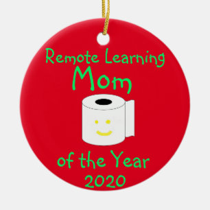 Remote Learning Mom of the Year Ceramic Tree Decoration