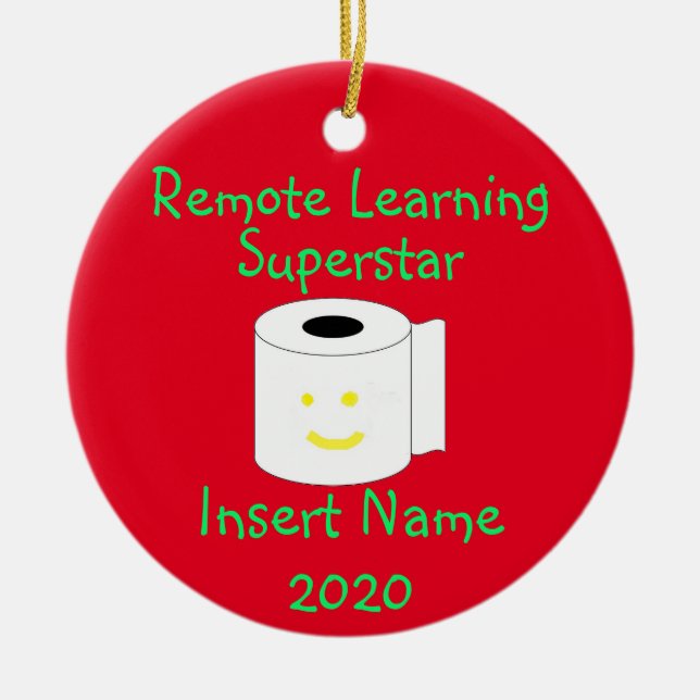 Remote Learning Superstar Personalised Ornaments (Front)