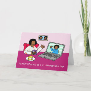 Remote Mother's Day African American Card