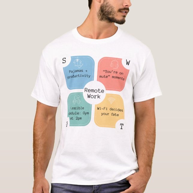 Remote Work Life | Funny Work-From-Home Gift  T-Shirt (Front)