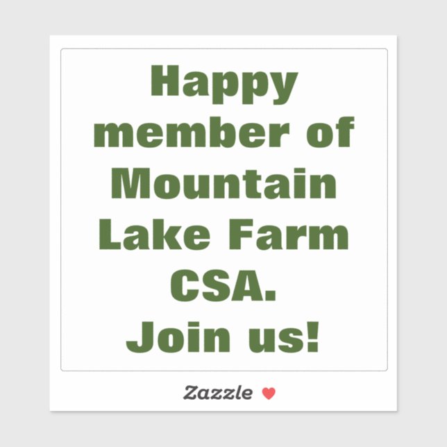 Removable white vinyl cling, dark green letters (Sheet)