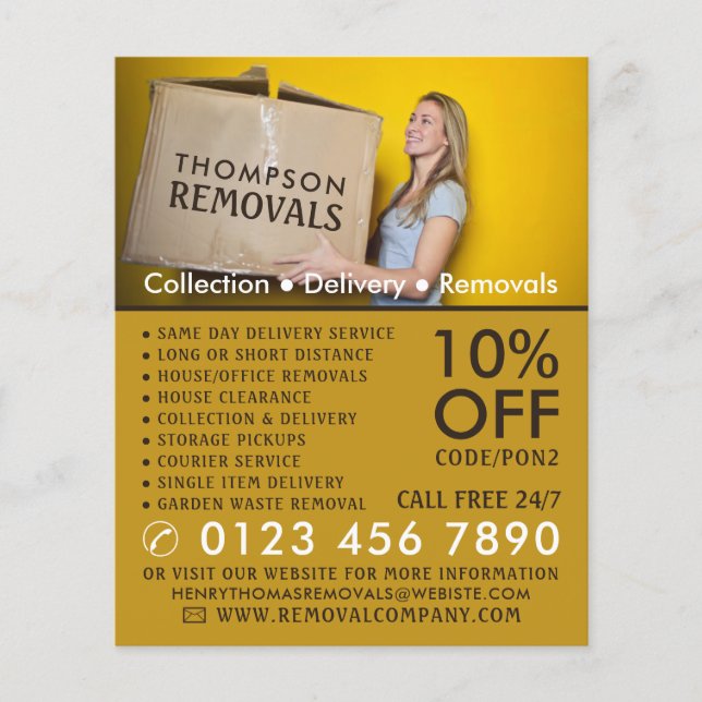 Removal Box, Removal Company Advertising Flyer (Front)