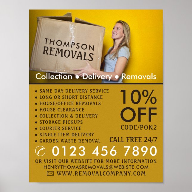 Removal Box, Removal Company Advertising Poster (Front)