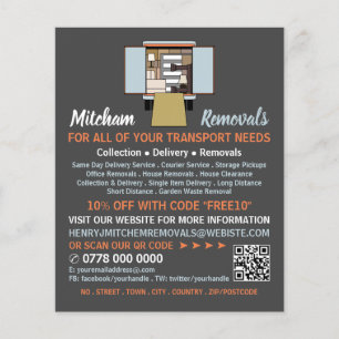 Removal Van Design, Removal Company Advertising Flyer