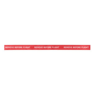 Remove Before Flight Aviation Flight Tag Satin Ribbon