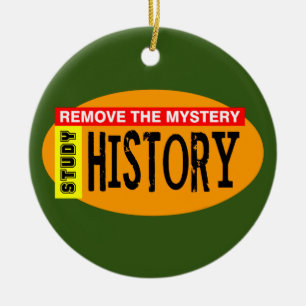 Remove Mystery History Orange Oval Ceramic Tree Decoration