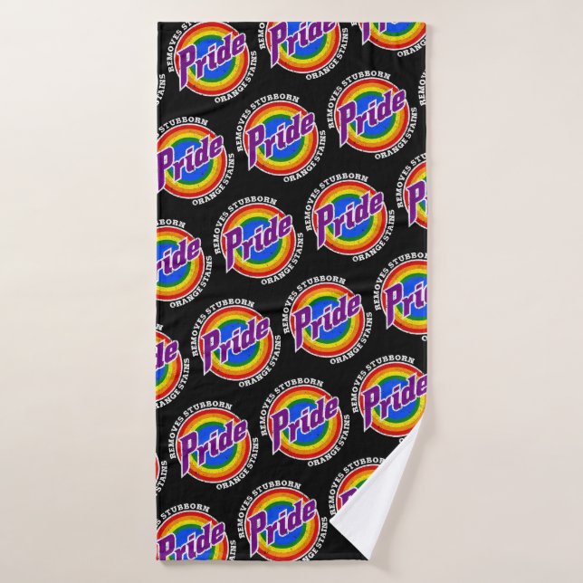 Remove Stubborn Orange Stains Pride Month LGBTQ Bath Towel (Bath Towel)