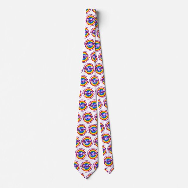 Remove Stubborn Orange Stains Pride Month LGBTQ Tie (Front)