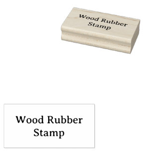 Remove This Text & Add Your Own Design 1.5" x 3" Rubber Stamp