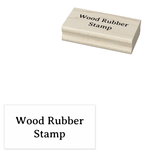Remove This Text & Add Your Own Design 1.5" x 3" Rubber Stamp (Stamped)