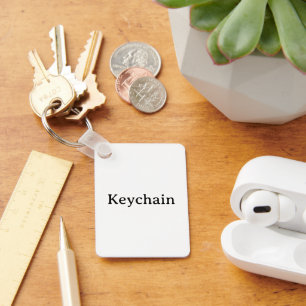 Remove This Text & Add Your Own Design 1.6"x2.25" Key Ring