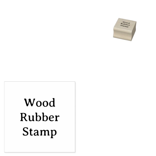 Remove This Text & Add Your Own Design 1" x 1" Rubber Stamp (Stamped)