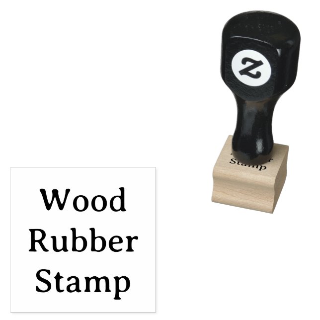 Remove This Text & Add Your Own Design 1" x 1" Rubber Stamp (Stamped)