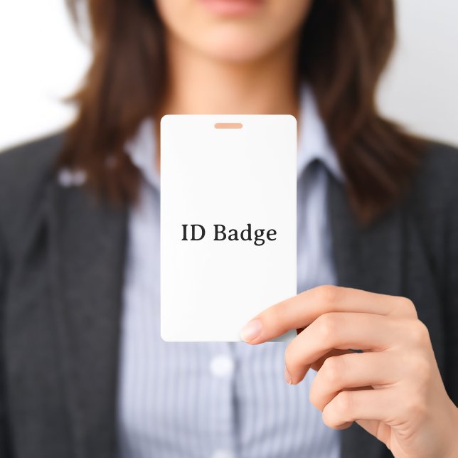 Remove This Text & Add Your Own Design 3" x 5" ID Badge (Presented)