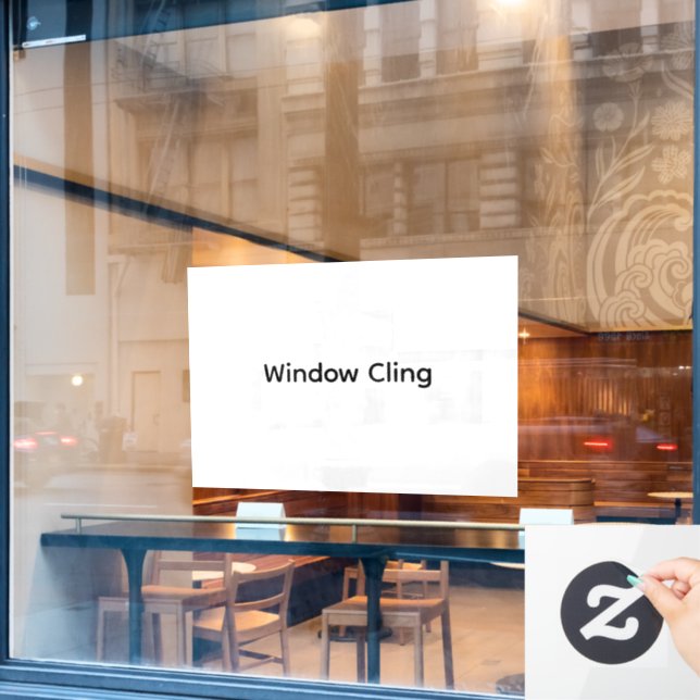 Remove This Text & Add Your Own Design 40" x 28" Window Cling (Cafe Window)