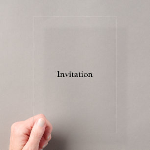 Remove This Text & Add Your Own Design 5" x 7" Acrylic Invitations