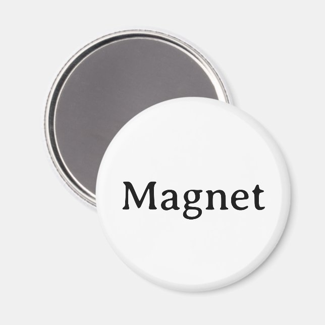 Remove This Text & Add Your Own Design Circle Magnet (Front/Back)