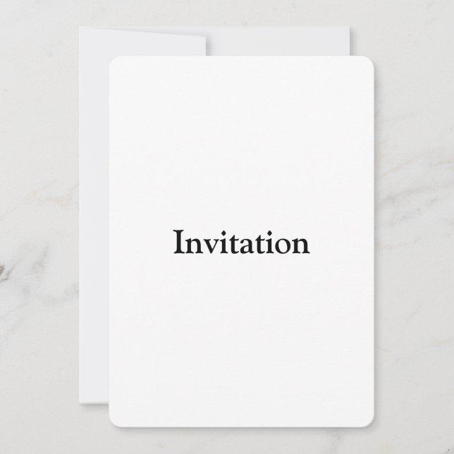 Remove This Text & Add Your Own Design Flat Invitation (Front)
