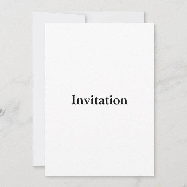 Remove This Text & Add Your Own Design Flat Invitation (Front)