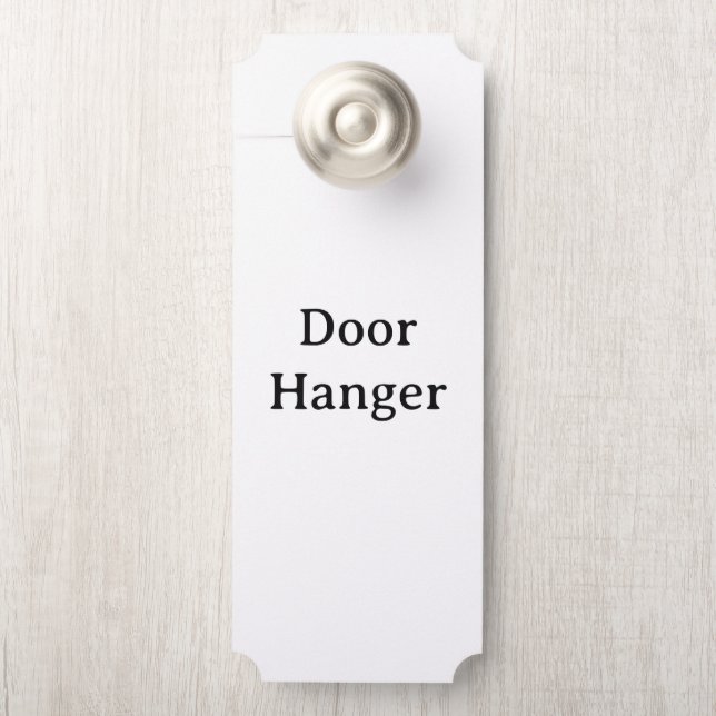 Remove This Text Add Your Own Design Large Ticket Door Hanger (On Knob)