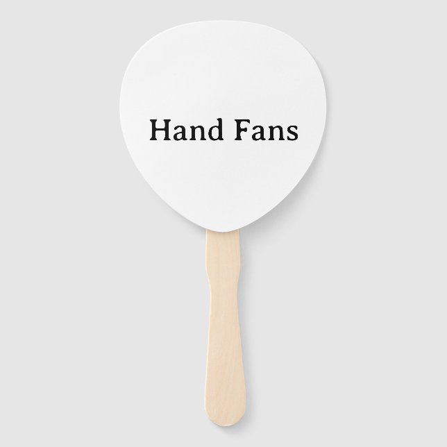 Remove This Text & Add Your Own Design Paddle Hand Fan (Front)