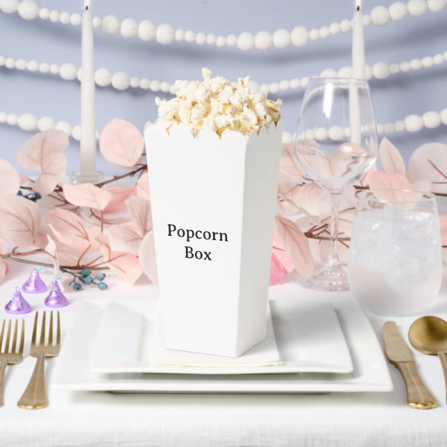 Remove This Text & Add Your Own Design Popcorn Favour Box (Wedding)